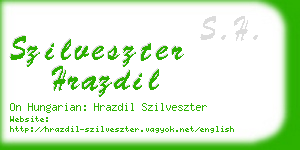 szilveszter hrazdil business card